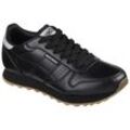 Sneaker SKECHERS "OG 85 - OLD SCHOOL COOL vegan", Damen, Gr. 37, schwarz (schwarz, glitzer), Synthetik, retro, Schuhe, mit Glitzer, Freizeitschuh, Halbschuh, Schnürschuh