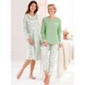 Schlafanzug WÄSCHEPUR Gr. 40/42, grün (champagner, eucalyptus) Damen Homewear-Sets