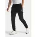 Sweathose KANGAROOS "lange Jogginghose, mit Kordel, Relaxhose" Gr. 44/46 (S), N-Gr, schwarz Herren Hosen leichte Sweat-Qualtität