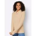 Rollkragenpullover CASUAL LOOKS "Pullover", Damen, Gr. 36, beige (elfenbein), 50% Viskose, 28% Polyester, 22% Polyamid, unifarben, Langarm, Pullover