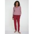 Pyjama VIVANCE DREAMS Gr. 32/34, rot Damen Homewear-Sets aus weichem Frottee