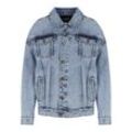 Jeansjacke URBAN CLASSICS "Urban Classics Damen Ladies Oversized 90‘s Denim Jacket" Gr. L, blau (tinted lightblau washed), Damen, 100% Baumwolle, unifarben, Jacken