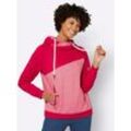 Kapuzensweatshirt CASUAL LOOKS Gr. 36, rot, Damen, 60% Baumwolle, 40% Polyester, gemustert, mehrfarbig, unifarben, Sweatshirts