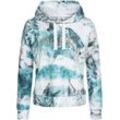 Kapuzensweatshirt LPO "SWEAT GILFORD AOP WOMEN" Gr. 36/38 (M), weiß, Damen, 50% Polyester; Baumwolle, Sweatshirts mit Kontrastdetails