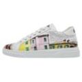 Sneaker DOGO "Damen Ace Sneakers Burano Island Vegan Damen Sneaker / Female", Damen, Gr. 36, Normalschaft, weiß, Lederimitat, Schuhe, Vegan