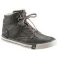 Sneaker MUSTANG SHOES, Herren, Gr. 43, grau (grau, used), Lederimitat, sportlich, Schuhe Sneakerboots Schnürboots Skaterschuh, mit zweckmäßigem Innenreißverschluss