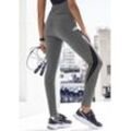 Funktionsleggings VIVANCE ACTIVE "-Sportleggings" Gr. XS (32/34), N-Gr, grau (grau meliert) Damen Hosen mit breitem Komfortbund