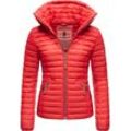 Steppjacke MARIKOO "Löwenbaby", Damen, Gr. S (36), rot (feuerrot), Oberstoff: 100% Nylon, Futter: 100% Polyester, Wattierung: 100% Polyester, Ärmelfutter: 100% Polyester, modisch, tailliert hüftbedeckend, Langarm Ärmel ohne Ärmelschlitz elastischer Bund, Jacken, stylische Übergangsjacke mit abnehmbarer Kapuze