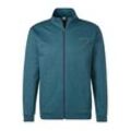 Sweatjacke BENCH. LOUNGEWEAR Gr. 44/46 (S), blau (petrol, meliert) Herren Sweatjacken mit seitlichen Eingrifftaschen, aus leichter und bequemer Sweatware