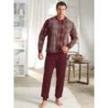 Schlafanzug NORMANN Gr. 48/50, rot (weinrot) Herren Homewear-Sets