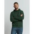 Sweater NO EXCESS "No Excess Jacquard-Kapuzenweste Pullover", Herren, Gr. L, grün (dunkelgruen), 54% Polyester, 44% Baumwolle, 2% Elasthan, Sweatshirts