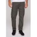 Cargohose CAMP DAVID, Herren, Gr. 30, Normalgrößen, braun, Material: 100% Baumwolle, bedruckt, casual, lässig geschnitten lang, Hosen, mit Bindeband am Saum