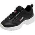 Sneaker FILA "Strada Low Wmn", Gr. 38, schwarz-weiß (schwarz, weiß), Synthetik, sportlich, Schuhe