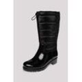 Gummistiefel SOCCX, Damen, Gr. 37, schwarz, Synthetik, Textil, bestickt, casual, Schuhe, mit Warmfutter