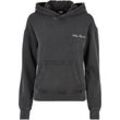 Kapuzenpullover URBAN CLASSICS "Urban Classics Damen Ladies Small Embroidery Terry Hoody" Gr. L, schwarz, Damen, 100% Baumwolle, unifarben, Pullover