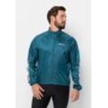 Outdoorjacke JACK WOLFSKIN "MOROBBIA WIND JKT M", Herren, Gr. L (52), blau (blau, daze), 1. OBERSTOFF 100% POLYESTER 2. OBERSTOFF 100% POLYESTER, Jacken