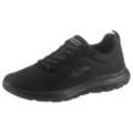 Sneaker SKECHERS "FLEX APPEAL 4.0 BRILLINAT VIEW" Gr. 38, schwarz, Damen, Textil, Lederimitat, Schuhe, mit Air Cooled Memory Foam, Freizeitschuh, Halbschuh, Schnürschuh