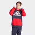 Kapuzensweatshirt ADIDAS SPORTSWEAR "ESSENTIALS BIG LOGO HOODIE" Gr. L, blau (legend ink / better scarlet) Herren Sweatshirts