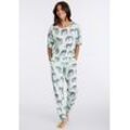 Pyjama VIVANCE DREAMS Gr. 32/34, grün (mint, gemustert) Damen Homewear-Sets mt Animal Alloverprint