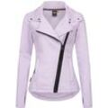 Sweatjacke RAGWEAR "Saskie", Damen, Gr. L (40), lila (lavender), 95% Polyester, 5% Elasthan, modisch, figurumspielend hüftlang, hoch geschlossener Ausschnitt, Langarm eng normaler Saum mit Daumenlöchern, Sweatjacken, Modische Damen Kapuzenjacke mit kuschlig weichem Innenfutter