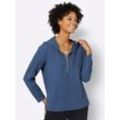 Schlupfbluse CASUAL LOOKS Gr. 36, blau (jeansblau) Damen Blusen