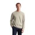 Rundhalspullover MARC O'POLO "aus Bio-Baumwoll-Kaschmir-Mix" Gr. L, grau (hellgrau) Herren Pullover