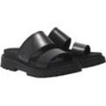 Sandale TIMBERLAND "CLAIREMONT WAY SLIDE SANDAL" Gr. 36 (5,5), schwarz (blk full gra), Leder, Schuhe