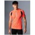 T-Shirt TRIGEMA "TRIGEMA Fahrradtrikot aus atmungsaktivem COOLMAX-Material" Gr. L, rot (powerrot), Herren, 100% Polyester (recycelt), Shirts