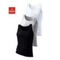 Tanktop H.I.S "Feinripp" Gr. 3, grau (grau, meliert, schwarz, weiß), Herren, Feinripp, Obermaterial: 100% Baumwolle. Melange in der Packung: 92% Baumwolle, 8% Polyester, Tops, ohne Seitennähte