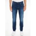 Tapered-fit-Jeans TOMMY JEANS "SLIM TAPERED AUSTIN" Gr. 32, Länge 36, blau (aspen dunkelblau), Herren, Obermaterial: 98% Baumwolle, 2% Elasthan, Jeans