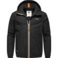 Outdoorjacke RAGWEAR "Windeyer" Gr. L (52), schwarz, Herren, Obermaterial: 65% Polyester, 35% Baumwolle, Innenfutter: 100% Polyester, Wattierung: 100% Polyester, Jacken, Stylische Herren Übergangsjacke mit Kapuze