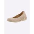 Ballerina CASUAL LOOKS, Damen, Gr. 39, beige, Veloursleder, sportlich, Schuhe