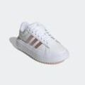 Sneaker ADIDAS SPORTSWEAR "GRAND COURT PLATFORM", Gr. 37, rosa (cloud weiß, sandy pink metallic, sandy pink), Synthetik, sportlich, Schuhe, Design auf den Spuren des adidas Superstar