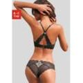 Set: Push-up-BH LASCANA, Damen, Gr. 70 (32/34), Cup B, schwarz (schwarz, rosa), Obermaterial: 90% Polyamid, 10% Elasthan. Unterteil: 90% Polyamid, 10% Elasthan, figurbetont, BH-Sets BH Hochzeitsdessous BH-Set Bügel-BH Dessous-Set Push-up-BH Hochzeitswäsche, mit zarter Spitze, sexy Dessous, Reizwäsche