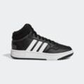 Sneaker ADIDAS SPORTSWEAR "HOOPS MID 3.0 K" Gr. 33, schwarz-weiß (core schwarz, cloud weiß, grau six) Schuhe