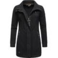 Parka RAGWEAR "Letrice Fleece" Gr. L (40), schwarz Damen Jacken Sportliche Zip-Fleecejacke mit hohem Kragen