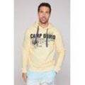 Kapuzensweatshirt CAMP DAVID Gr. S, gelb Herren Sweatshirts mit gefütterter Kapuze