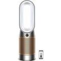 DYSON HP09 Purifier Hot+Cool Formaldehyde Luftreiniger+Heizlüfter Weiß/Gold (40 Watt, Raumgröße: 81 m3, Vollständige Versiegelung nach HEPA-13 Standard)