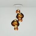 Tom Dixon Hängelampe Melt Large Round, Ø 95 cm, amber gold