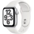 Apple Watch Series SE 1 (2020) GPS + Cellular 40 mm - Aluminium Silber - Sportarmband Weiß