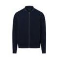 Bugatti Herrn Sweatjacke Herren Baumwolle gemustert, marine