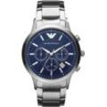 Chronograph EMPORIO ARMANI "AR2448" Armbanduhren silberfarben Herren Quarzuhr, Armbanduhr, Herrenuhr, Stoppfunktion, Edelstahlarmband