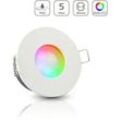 Einbauspot IP65 rund - Abdeckring: Weiß - LED Leuchtmittel: GU10 5W RGB+CCT