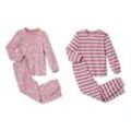 Tchibo 2 Kinder-Pyjamas - Creme/Gestreift - Kinder - Gr.: 110/116