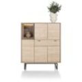 XOOON Helsinki Highboard + LED 5 Türen, 1 Schublade Holzwerkstoff/Metall 120x140 cm