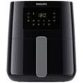 Philips Home HD9252/70 Heißluft-Fritteuse 4.1 l 1400 W Heißluft-Funktion, Grillfunktion, mit Display Schwarz, Silber