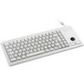 CHERRY Compact-Keyboard G84-4400 PS2 Tastatur Deutsch, QWERTZ Grau Integrierter Trackball, Maustasten, 19 Anwendungen