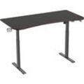 SpeaKa Professional Sitz-/Steh-Schreibtisch elektrisch höhenverstellbar Höhen-Bereich: 730 bis 1210 mm (B x T) 1600 mm x 800 mm Schwarz SP-EGD-300 SP-9960628