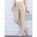 Dehnbund-Hose STEHMANN Gr. 205, Extrakurzgrößen, beige (sand), Damen, 72% Viskose, 25% Polyamid, 3% Elasthan, unifarben, Hosen