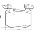 BREMBO Bremsbelagsatz, Scheibenbremse vorne rechts links mit Ausgleichsgewichten für MERCEDES-BENZ 0004207902 A0004208000 0004208503 P 50 159